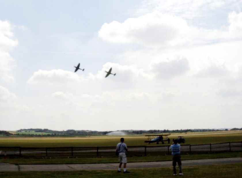 Spitfires in the air